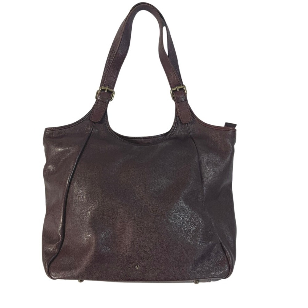 Vilenca Holland Leather Tote Bag Dark Brown Large Slouchy Shoulder Shopper